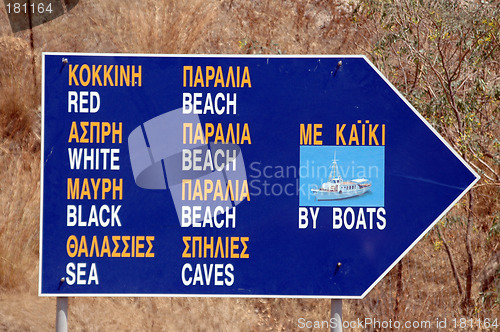 Image of beach sign