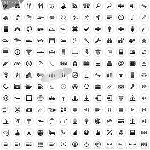 Image of Biggest collection of 170  different icons for using in web desi