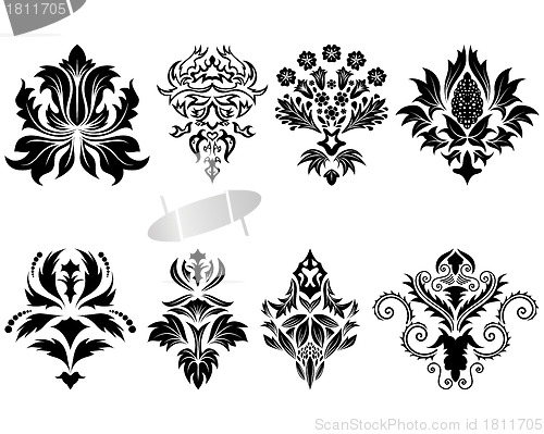 Image of damask emblem set