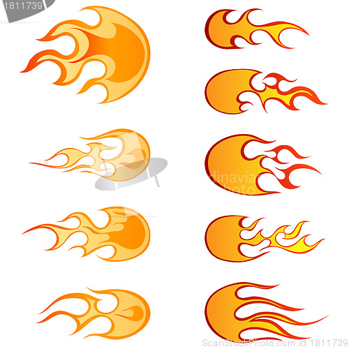 Image of fire patterns set