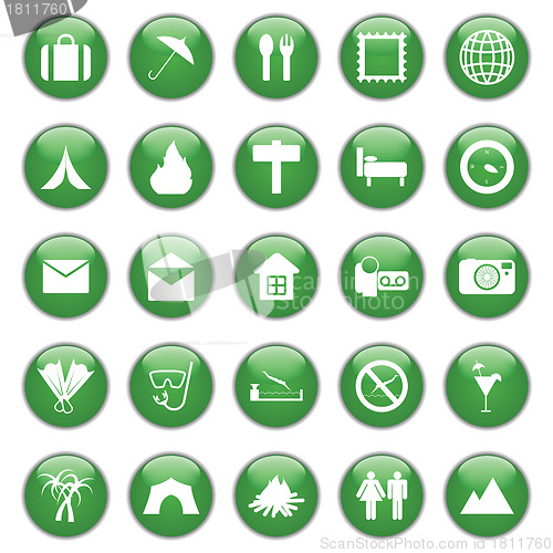 Image of travel icons set