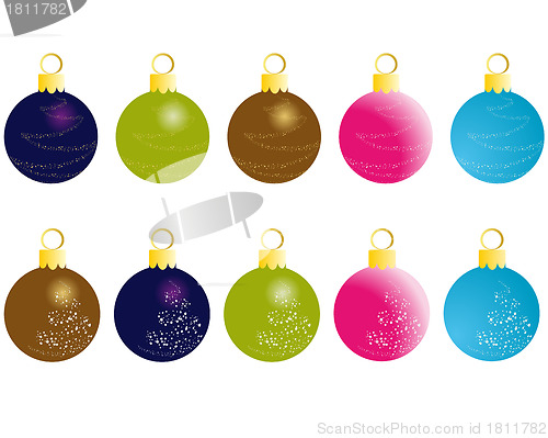 Image of christmas ball set