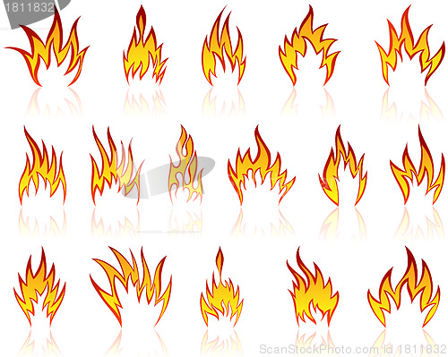 Image of fire icon set