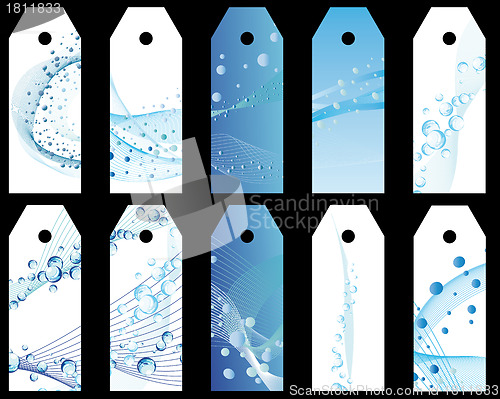 Image of water bookmarks set