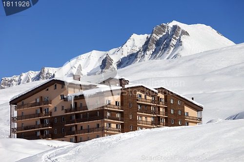 Image of Hotel in winter mountains