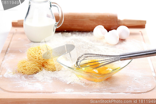 Image of Baking ingredients for pasta and noodles