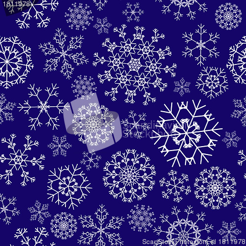 Image of seamless snowflakes background