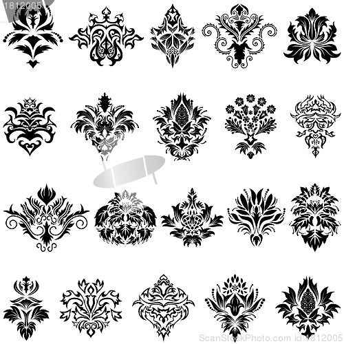 Image of damask emblem set