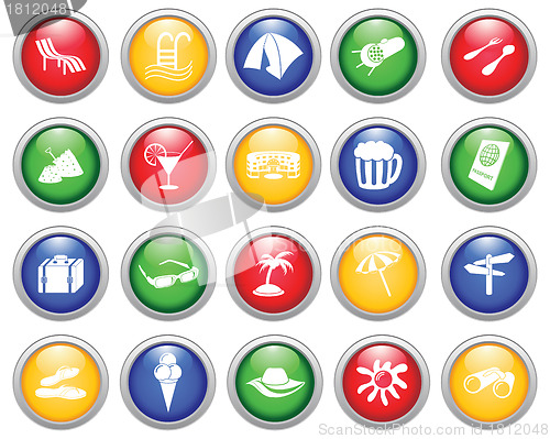 Image of travel icons set