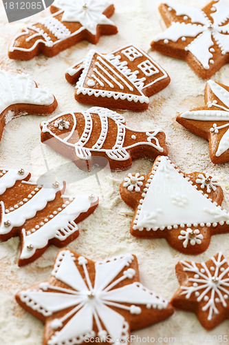 Image of Delicious gingerbread cookies for Christmas