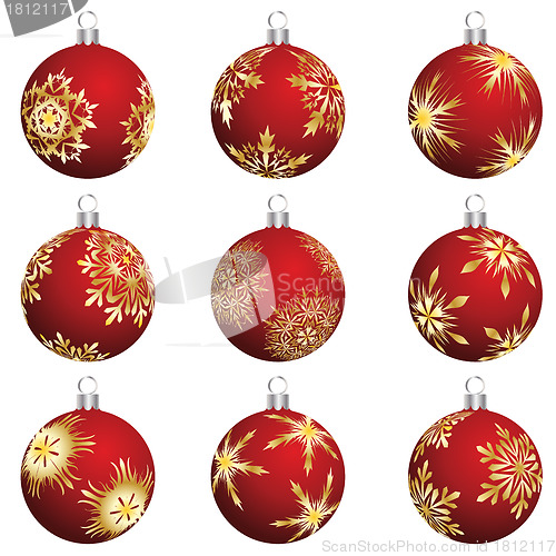Image of christmas ball set
