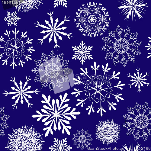 Image of seamless snowflakes background