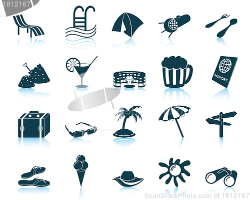 Image of travel icons set
