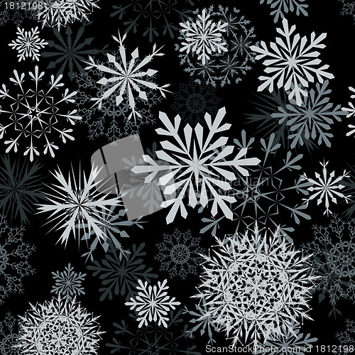 Image of seamless snowflakes background