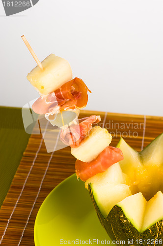 Image of Serrano ham with melon