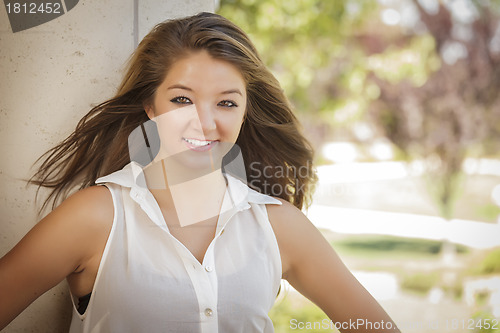 Image of Attractive Mixed Race Girl Portrait
