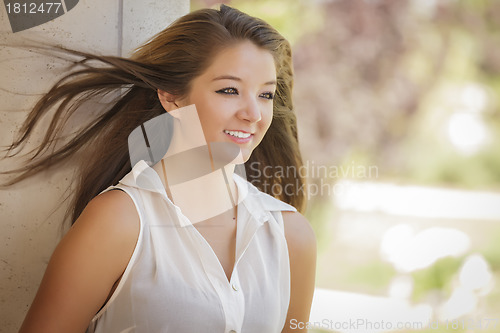 Image of Attractive Mixed Race Girl Portrait