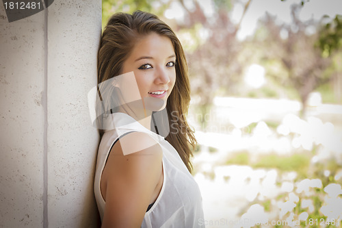 Image of Attractive Mixed Race Girl Portrait