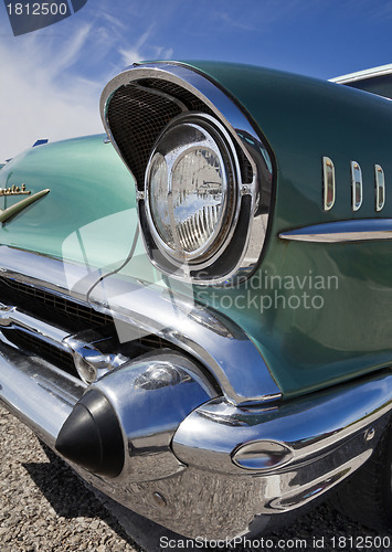 Image of Old Chevy headlight detail