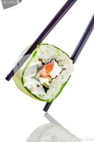 Image of Sushi Roll on a white background