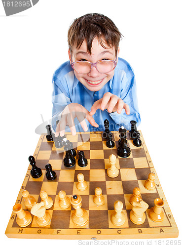 Image of Nerd play chess