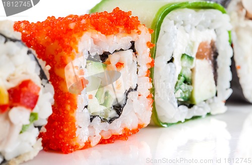 Image of Sushi Roll on a white background