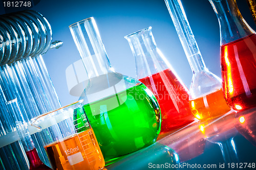 Image of test tubes with colorful liquids