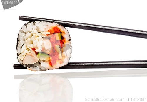 Image of Sushi Roll on a white background