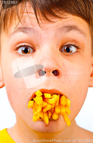 Image of child and fast food