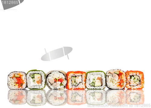 Image of Sushi Roll on a white background