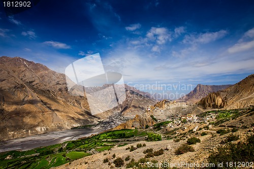 Image of Dhankar Gompa. India. Spiti Valley