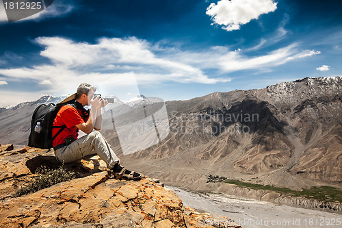 Image of Photographer on the high mountain