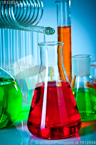 Image of test tubes with colorful liquids