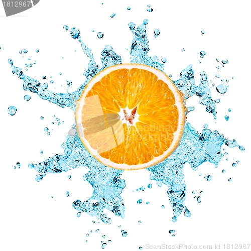 Image of orange and water