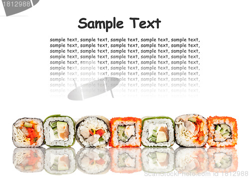 Image of Sushi Roll on a white background