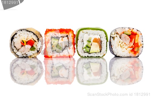 Image of Sushi Roll on a white background