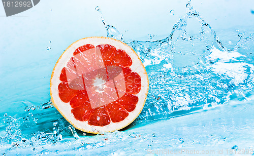 Image of grapefruit and water