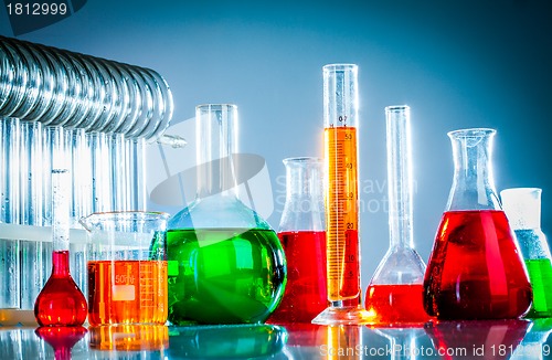 Image of test tubes with colorful liquids