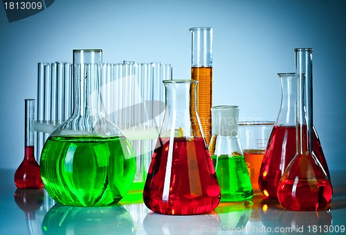 Image of test tubes with colorful liquids