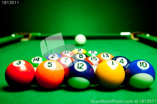 Image of billiard spheres