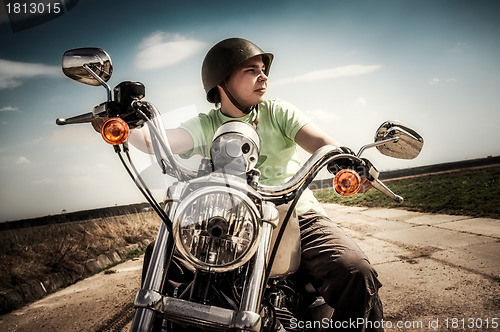 Image of Young biker