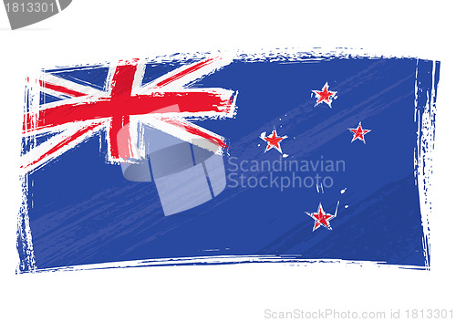 Image of Grunge New Zeland flag