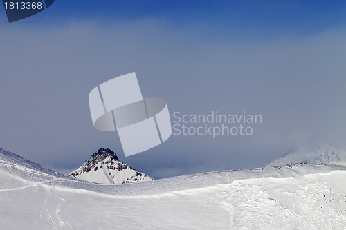 Image of Off-piste slope and trace of avalanche