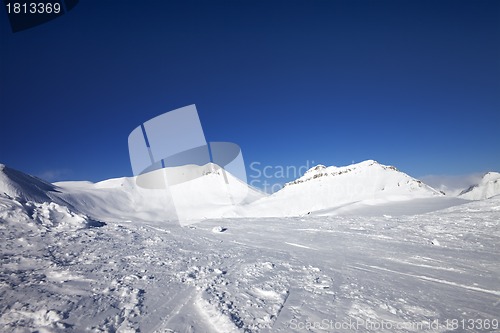 Image of Winter mountains. Ski resort.