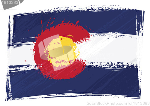 Image of Grunge Colorado flag