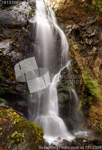 Image of japanese waterfall vertical