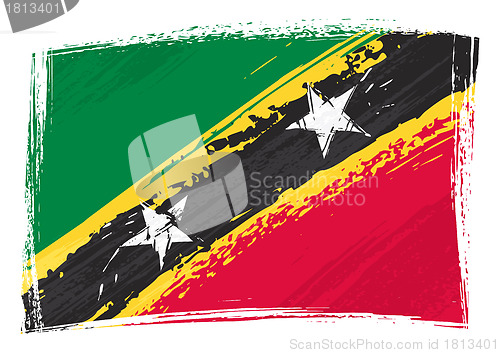 Image of Grunge Saint Kitts and Nevis flag