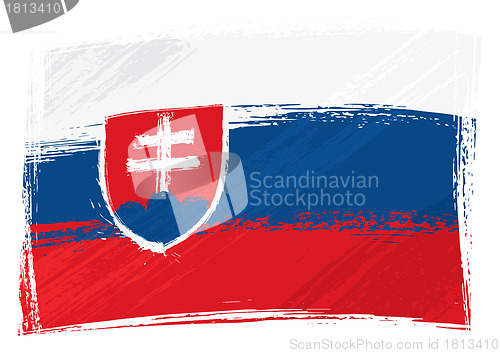 Image of Grunge Slovakia flag
