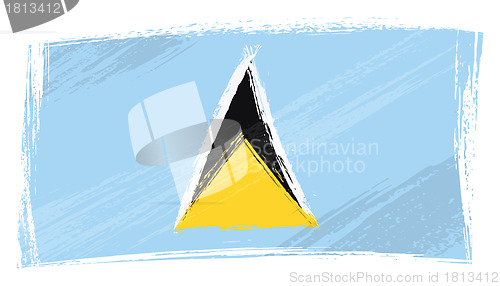 Image of Grunge Saint Lucia flag
