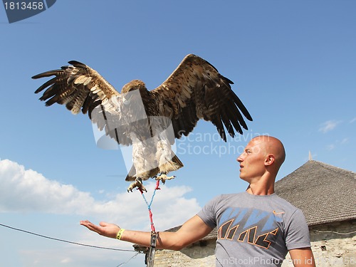 Image of Man with eagle